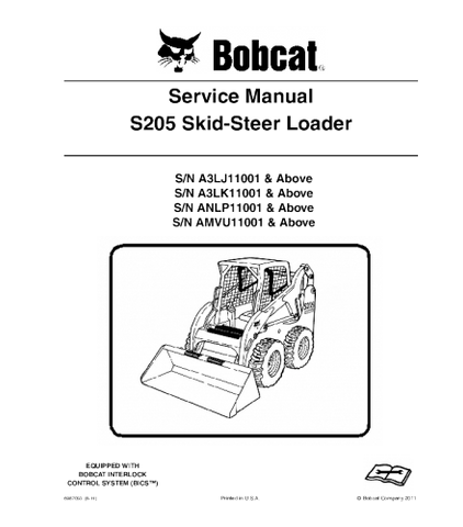 SERVICE MANUAL - BOBCAT S185 SKID STEER LOADER SERIES DOWNLOAD