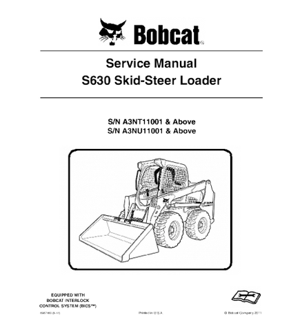 SERVICE MANUAL - BOBCAT S630 SKID STEER LOADER SERIES 