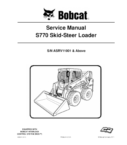 SERVICE MANUAL - BOBCAT S770 SKID STEER LOADER 