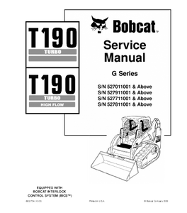SERVICE MANUAL - BOBCAT T190 TURBO HIGH FLOW COMPACT TRACK LOADER DOWNLOAD