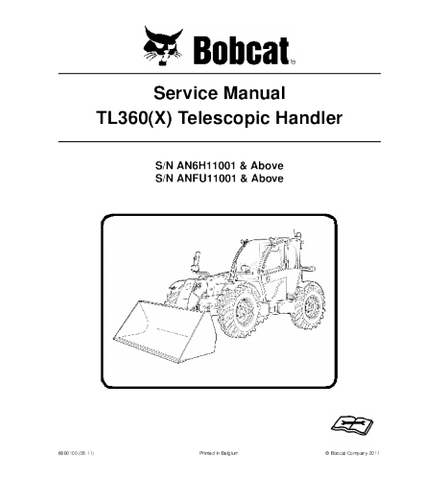 Download Bobcat Tl360 X Telescopic Handler Service Repair Manual