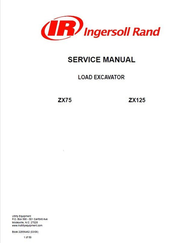 SERVICE MANUAL - BOBCAT ZX75, ZX125 LOAD EXCAVATOR 