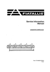Service Instructions Manual - New Holland Undercarriage 73136963