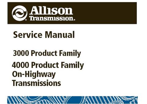 Service Manual - ALLISON TRANSMISSION 3000 & 4000 SERIES GEARBOX DOWNLOAD