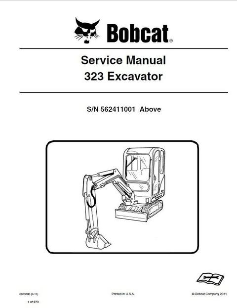 Service Manual - Bobcat 323 Compact Excavator (S/N 562411001& Above ) Download