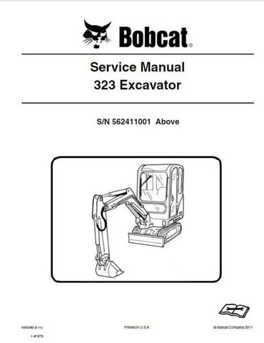 Service Manual - Bobcat 323 Compact Excavator (S/N 562411001& Above ) Download