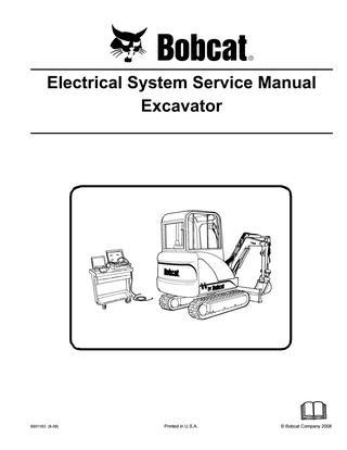 Service Manual - Bobcat Electrical System Mini Excavator