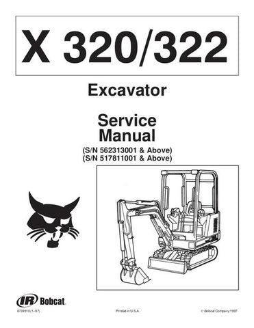 Service Manual - Bobcat X320 X322 Hydraulic Excavator 