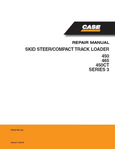 Service Manual - Case 450 465 450CT Series 3 Skid Steer / Compact Track Loader 87634780NA