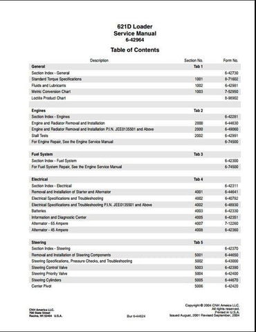 Service Manual - Case 621D Wheel Loader Download