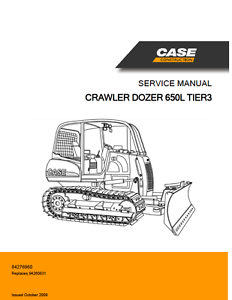 Service Manual - Case 650L Tier3 Crawler Dozer Download 