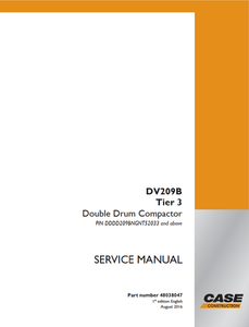 Service Manual - Case DV209B Tier 3 Double Drum Compactor Download