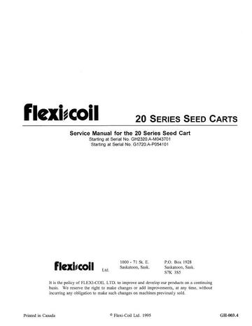 Service Manual - Case Flexicoil 20 Series (1720 2320) Air Car