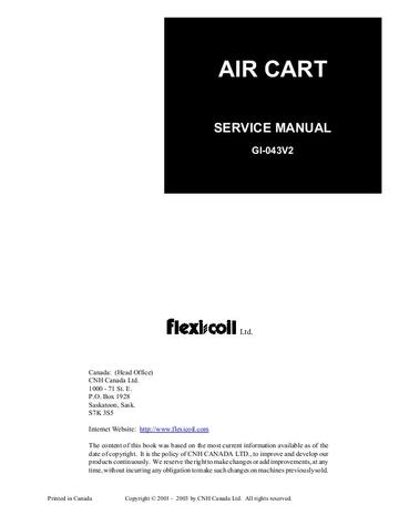 Service Manual - Case Flexicoil 30 Series (1330+) Air Cart