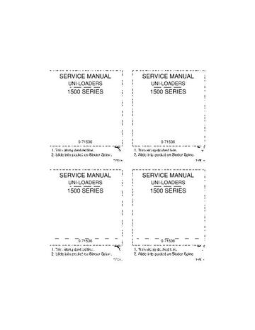 Service Manual - Case IH 1500 Series Uni-Loader