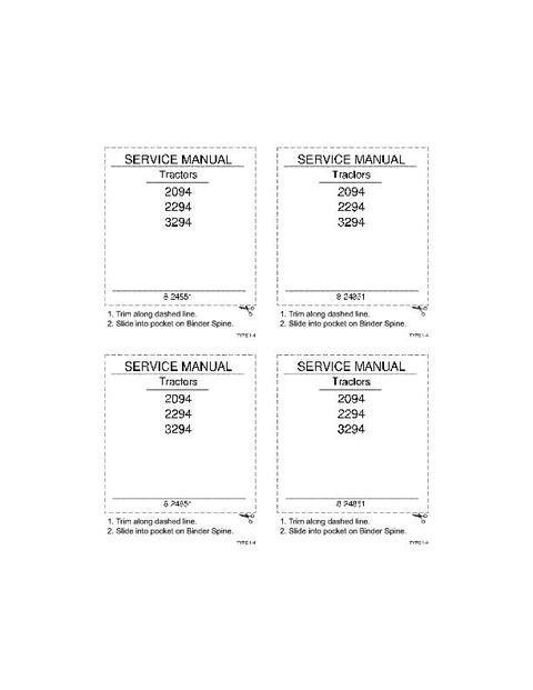 Service Manual - Case IH 2094 2294 3294 Tractor 8-24851RO