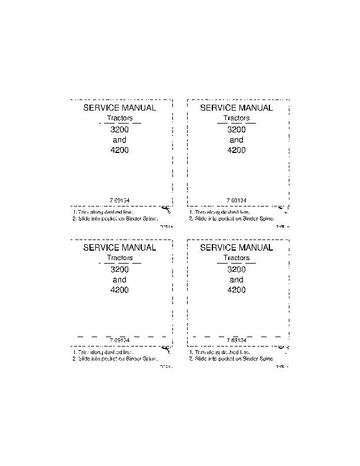 Service Manual - Case IH 3200 and 4200 Series (3210 , 3220 , 3230 , 4210 , 4220 , 4230 , 4240) Tractor