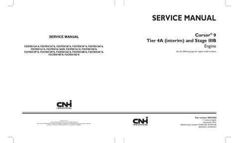 Service Manual - Case IH F2CFE613A*A F2CFE613C*A F2CFE613E*A, F2CFE613F*A F2CFE613H*A F2CFE613J*A F2CFE613L*A026 F2CFE613L*A F2CFE613N*A F2CFE613P* 48076828