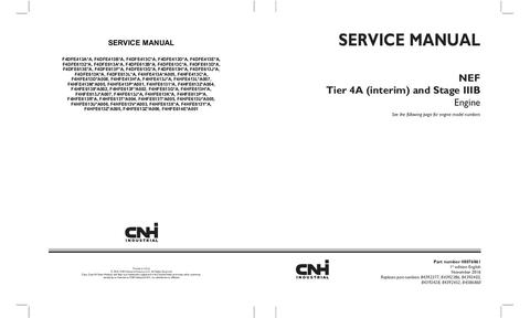 Service Manual - Case IH NEF Tier 4A (interim) and stage IIIB Engine 48076861