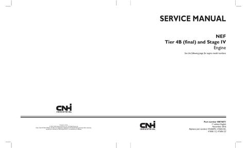 Service Manual - Case IH NEF Tier 4B (final) and Stage IV Engine