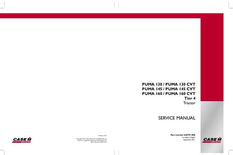 Service Manual - Case IH PUMA 130, 145, 160 & PUMA 130, 145, 160 CVT Tier 4 84479138A