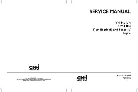 Service Manual - Case IH VM Motori R 753 IE4 Tier 4B (final) and Stage IV Engine 47730965