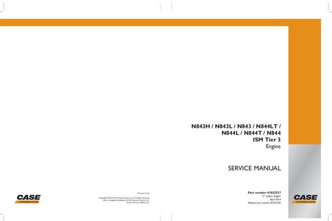 Service Manual - Case N843H N843L N843 N844LT N844L N844T N844 ISM Tier 3 Engine 47632257