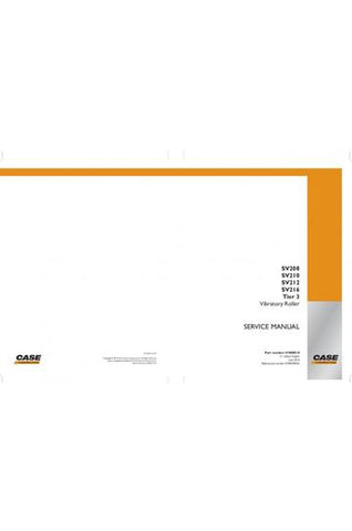 Service Manual - Case SV208 SV210 SV212 SV216 T3 Vibratory Roller Roller 