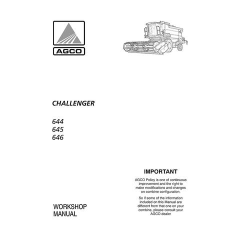 Service Manual - Challenger 644, 645, 646 Combine Harvester Download