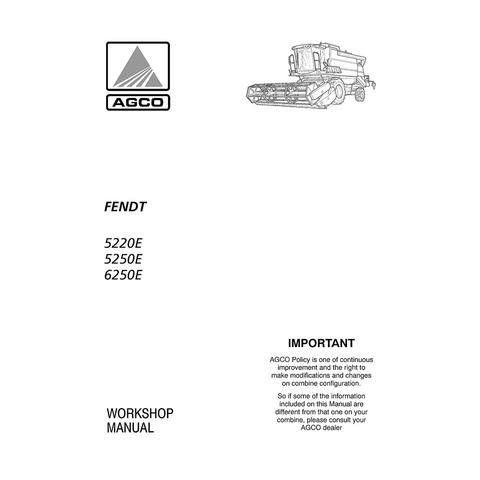 Service Manual - Fendt 5220E, 5250E, 6250E Combine Harvester