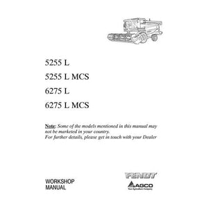 Service Manual - Fendt 5255 L 6255 L 6275 L Combine Harvester
