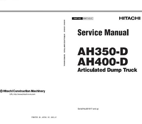 Service Manual - Hitachi AH350-D, AH400-D Articulated Dump Truck Download