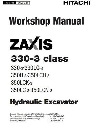 Service Manual - Hitachi Zaxis 330-3, 330LC-3, 350H-3, 350LC-3, 350LCH-3, 350LCK-3, 350LCN-3 Excavator Download