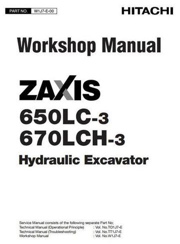 Service Manual - Hitachi Zaxis 650LC-3, 670LCH-3 Hydraulic Excavator Download