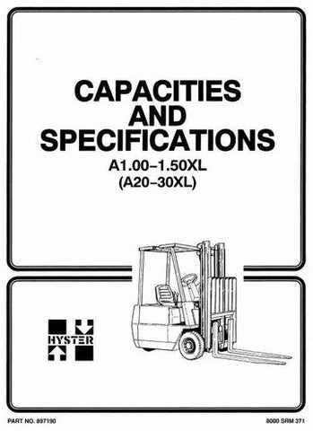 Service Manual - Hyster A20XL, A25XL, A30XL (A1.00XL ,A1.25XL, A1.50XL) Forklift Truck A203 Series 