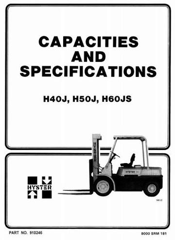 Service Manual - Hyster H2.00J, H2.50J, H3.00JS Diesel and LPG Forklift Truck F003 Series (Europe)