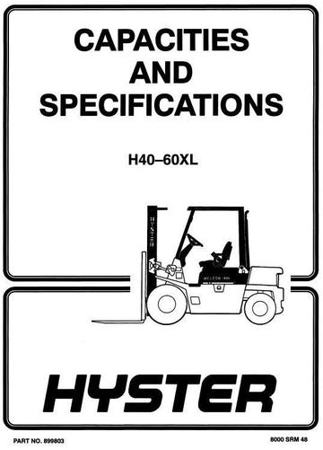 Service Manual - Hyster H2.00XL, H2.50XL, H3.00 Forklift Truck A177 Series (Europe)