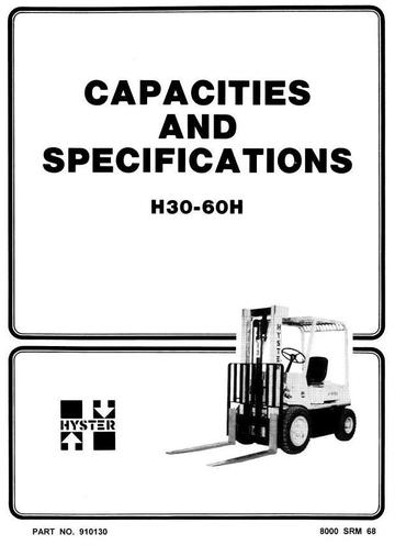 Service Manual - Hyster H30H, H40H, H50H, H60H Diesel and LPG Forklift Truck E003 Series 