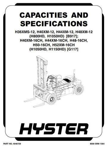 Service Manual - Hyster H36XMS-12, H40XM(S)-12, H44XM(S)-12, H48XM(S)-12 Lift Truck B917 series (Europe)