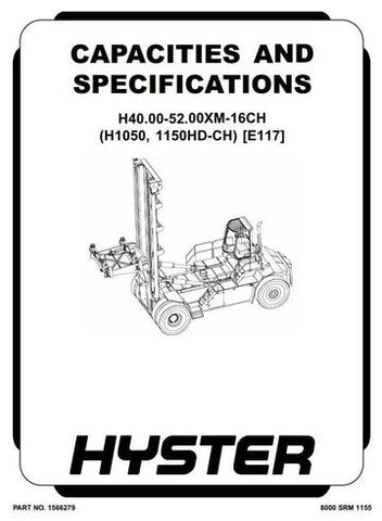 Service Manual - Hyster H40.00-H44.00-H48.00-H50.00-H52.00 XM-16CH Forklift Truck F117 Series (Europe)