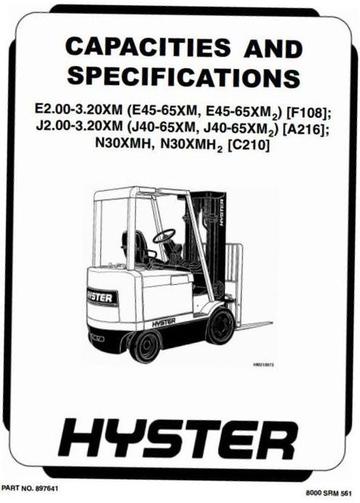 Service Manual - Hyster N30XMH2 Electric Forklift Truck C210 Series (SN. from C210V-1616) 