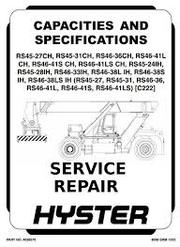 Service Manual - Hyster RS45-27 31CH, RS46-36 41L S LS-CH, RS46-33 38L S LS-IH, RS45-24 28IH C222 Series 