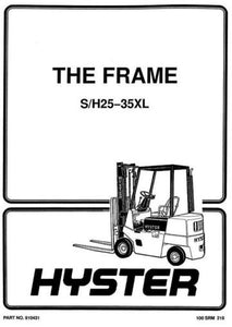 Service Manual - Hyster S1.25XL, S1.50XL, S1.75XL, H1.25XL, H1.50XL, H1.75XL Forklift Truck C001 Series 
