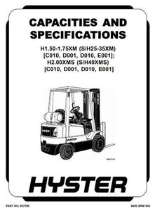 Service Manual - Hyster S25XM, S30XM, S35XM, S40XMS Diesel/LPG Forklift Truck C010 Ser. (USA)
