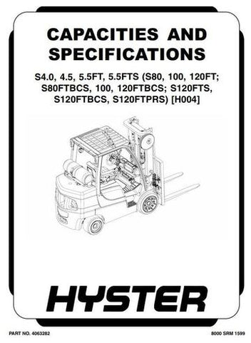 Service Manual - Hyster S80-100-120FT, S80-100FTBCS, S120FTS, S120FTPRS Forklift Truck H004 Series (USA)