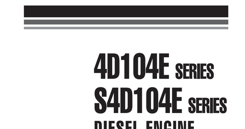 Service Manual - KOMATSU 4D104E S4D104E Series Diesel Engine