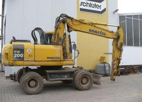 Service Manual - KOMATSU PW200-7H PW220-7H Wheeled Excavator VEBM370100