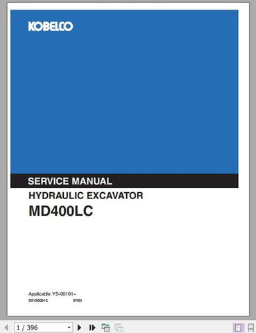 Service Manual - Kobelco MD400LC Hydraulic Excavator Download 