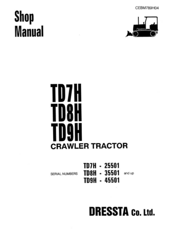 Download Komatsu Dresser TD7H, TD8H, TD9H Dozer Service Manual
