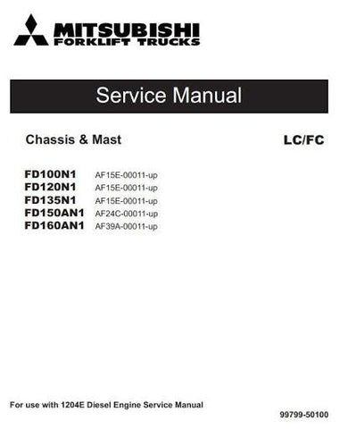 Service Manual - Mitsubishi FD100N1, FD120N1, FD135N1, FD150AN1, FD160AN1 Diesel Forklift Truck Download